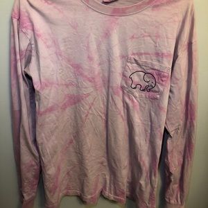 Ivory Ella Long sleeve tshirt pink tie dye large